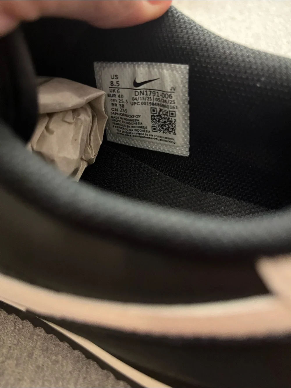 Nike Cortez Black Pale Ivory Sneaker Women's Size 8.5 DN1791-006 - Picture 10 of 11